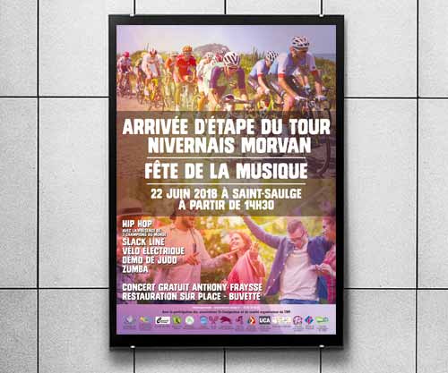 Création d’une Affiche Pas Chère pour une Mairie - Création d'une affiche pour une Mairie Affiche de la fête de la musique de la ville