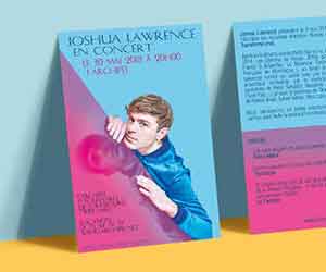 Création de Flyers Pas Cher pour un Chanteur - Création de flyers pour un chanteur Le chanteur Joshua Lawrence