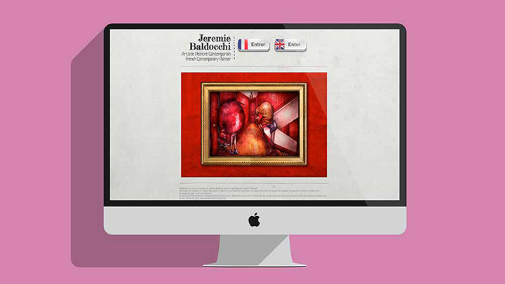 Site pour un peintre Site internet du peintre contemporain Jérémie Baldocchi