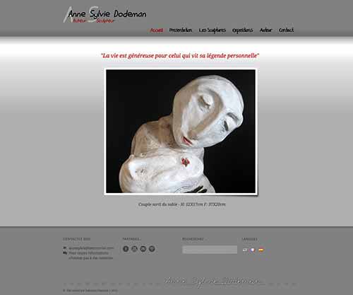 Création de site internet pas cher pour Sculpteur - Création de site internet pour un Sculpteur Anne-Sylvie Dodeman