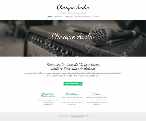 Création de site internet pour un réparateur Clinique Audio