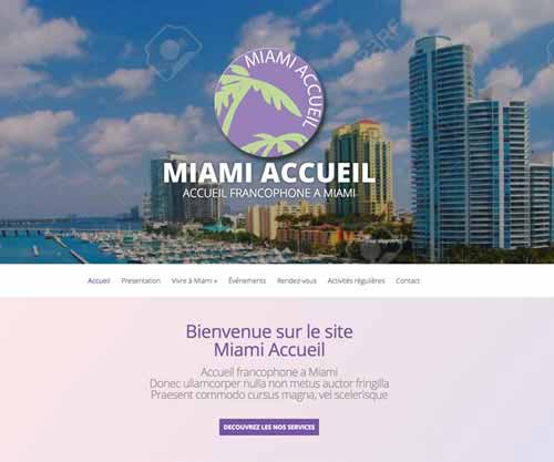Création de site internet par cher pour une association Miami Accueil