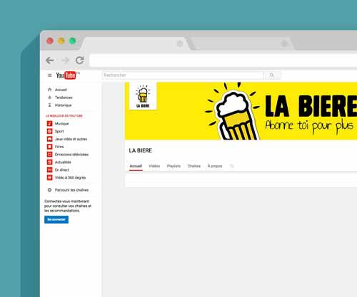 Création de Bandeau Youtube de jeux en ligne La plateforme de jeux La Bière