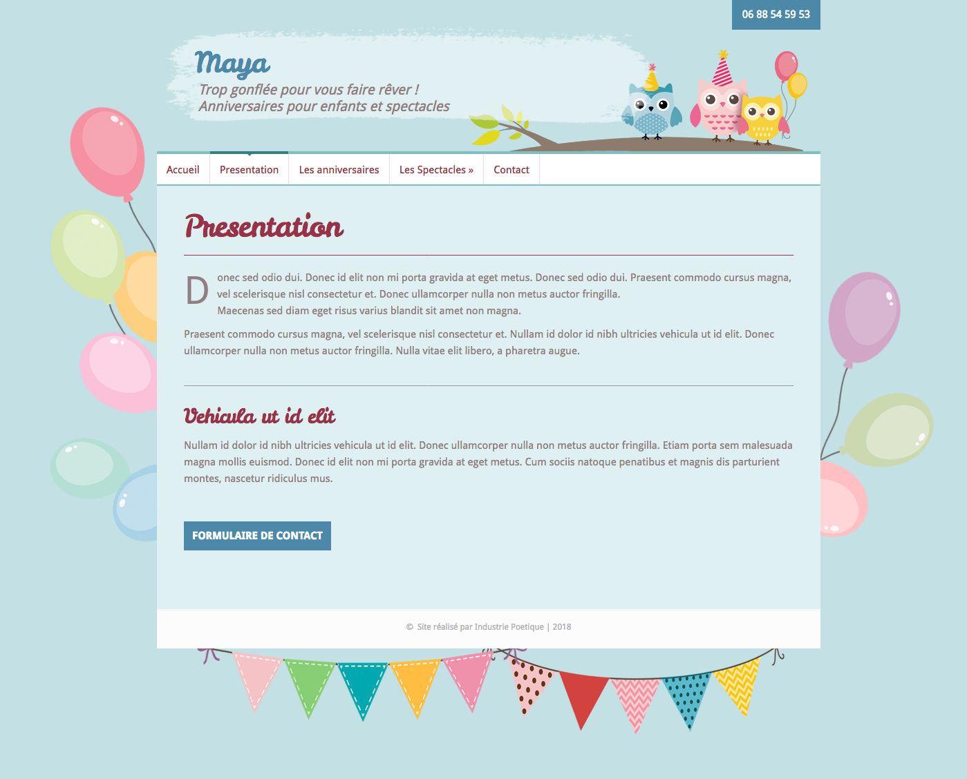 Exemples de Bas de Page, Footer, pour Site Internet 1- Exemple de footer simple et graphique