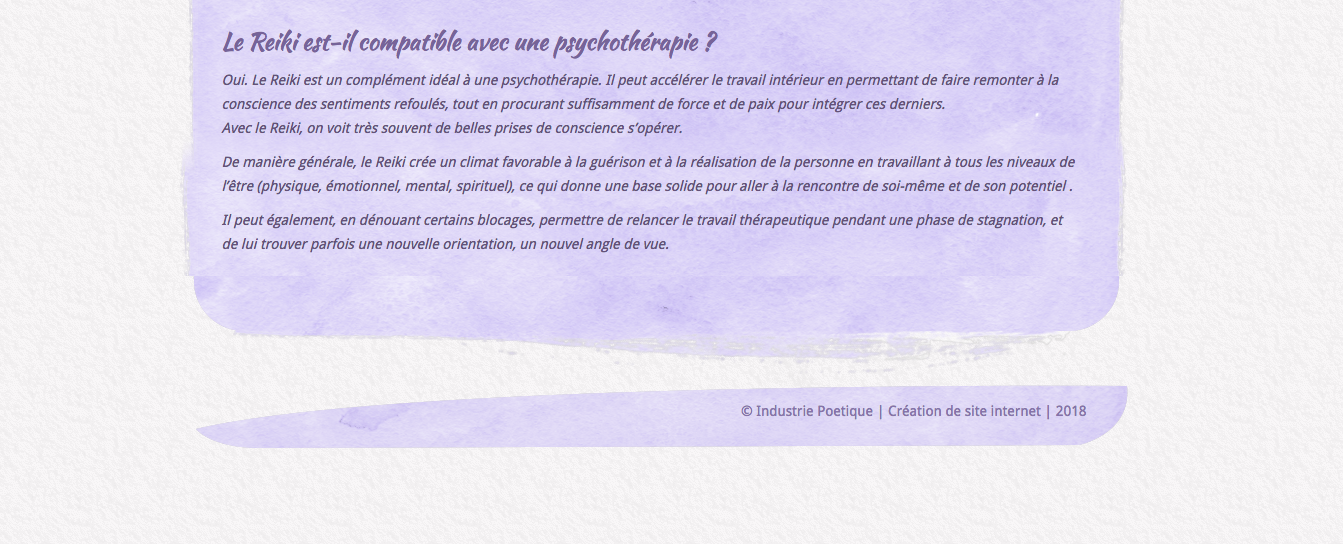 Exemples de Bas de Page, Footer, pour Site Internet 11- Exemple de footer avec juste un copyright