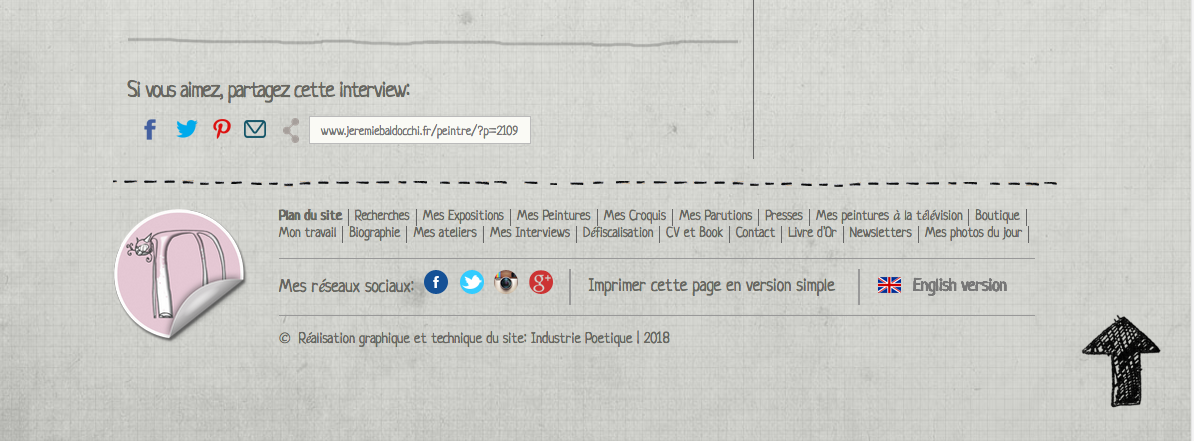 Exemples de Bas de Page, Footer, pour Site Internet 16- Exemple de footer avec différents menu + logo et sociaux