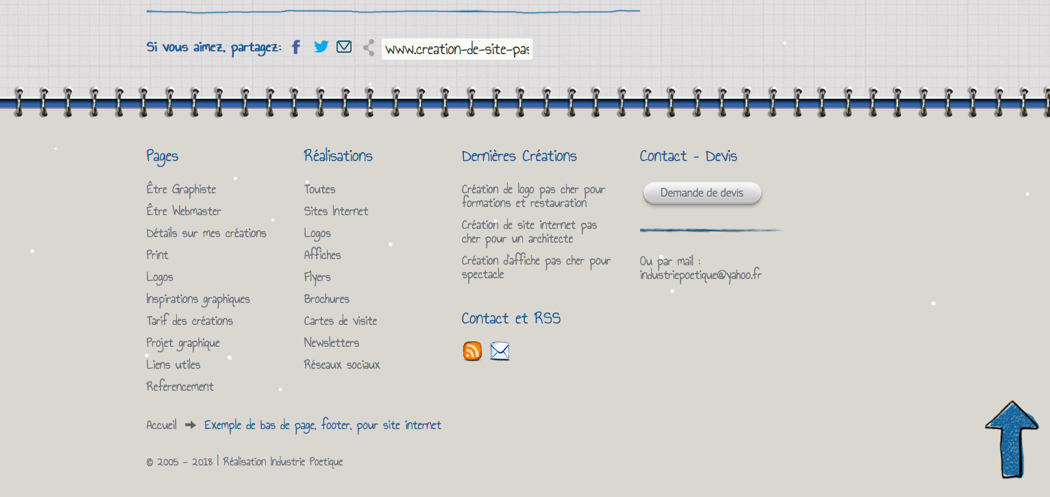 Exemples de Bas de Page, Footer, pour Site Internet Le footer de mon site