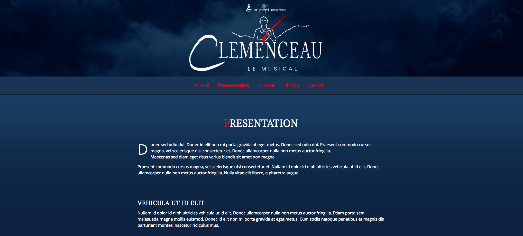 Exemples de Haut de Page, Header, pour Site Internet 32- Exemple d'header simple et graphique