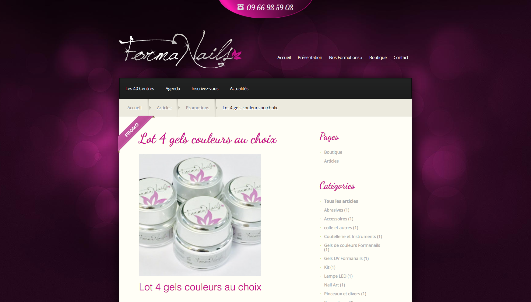 Exemples de Haut de Page, Header, pour Site Internet 35- Exemple d'header avec un bouton de contact telephonique