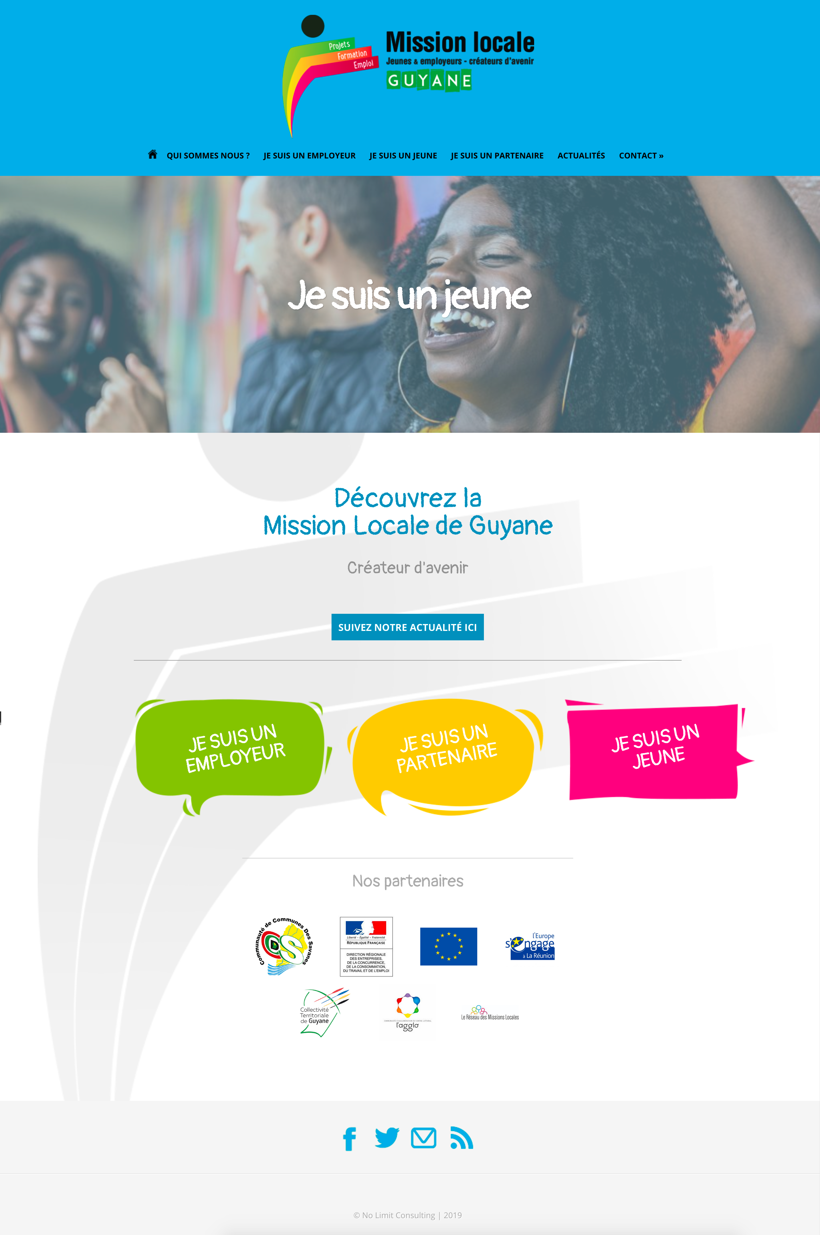 Exemples de Page d’Accueil pour Site Internet 47- Exemple de page d'accueil pour le site d'aides aux jeunes