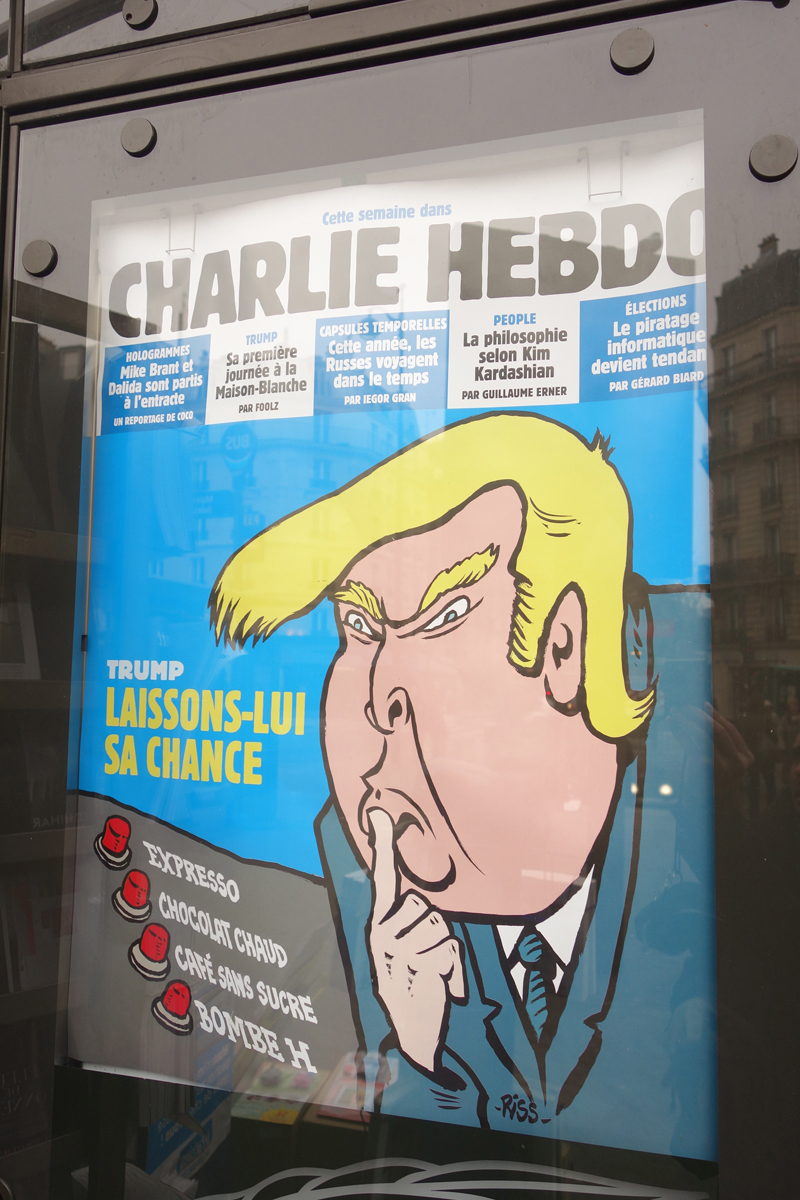 Insipration graphique dans la presse suite à l'election de Trump prise le 25-01-2017